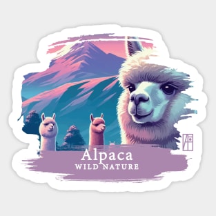 Alpaca - WILD NATURE - ALPACA - 6 Sticker